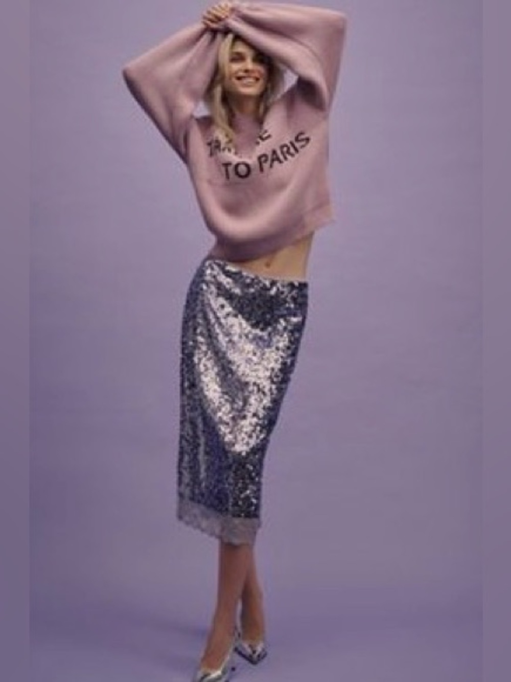 By Anthropologie Sequin Lace Midi Skirt